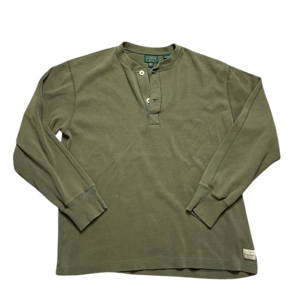 Olive Green Men's Henley Shirt